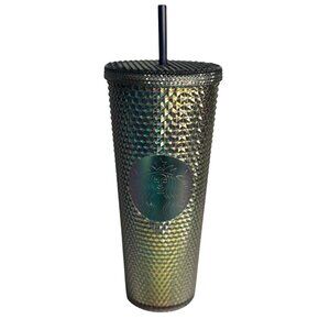 New Starbucks UGA Georgia Bulldogs 24oz Studded Cold Cup Tumbler Iridescent